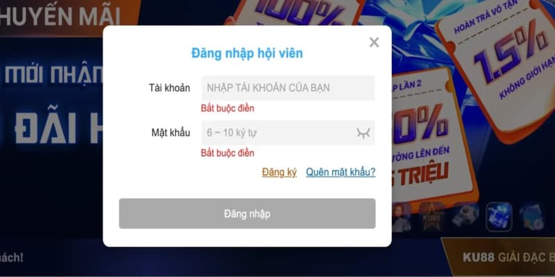 Quên Mật Khẩu Ku88